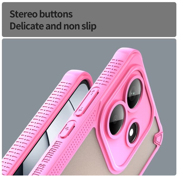 Redmi Note 14 5G - Armor Glaze PC Hybrid TPU Mobilskal Rosa