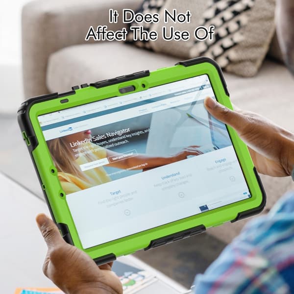 Samsung Galaxy Tab S8/S7 Silikon + PC Tabletfodral Svart+Gul Grön