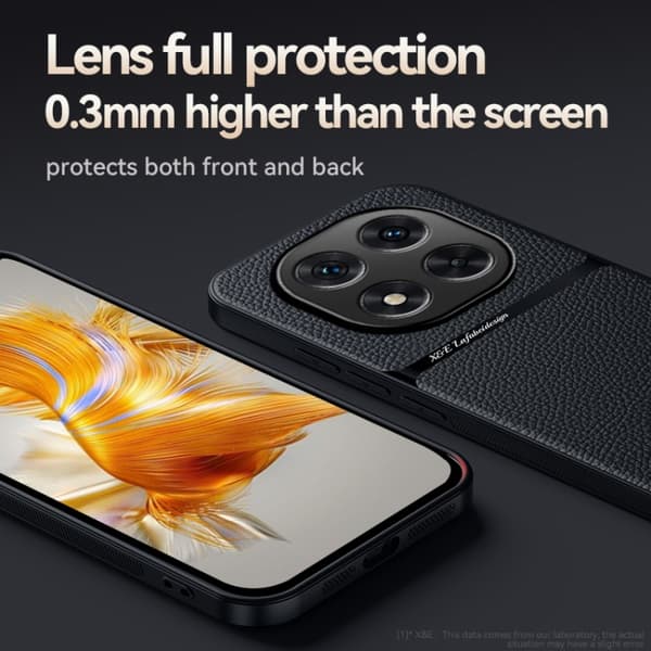 Redmi Note 14 Pro+ 5G - Litchi Läder Magnetiskt Fullt Skyddande Stötsäkert Mobilskal Gul