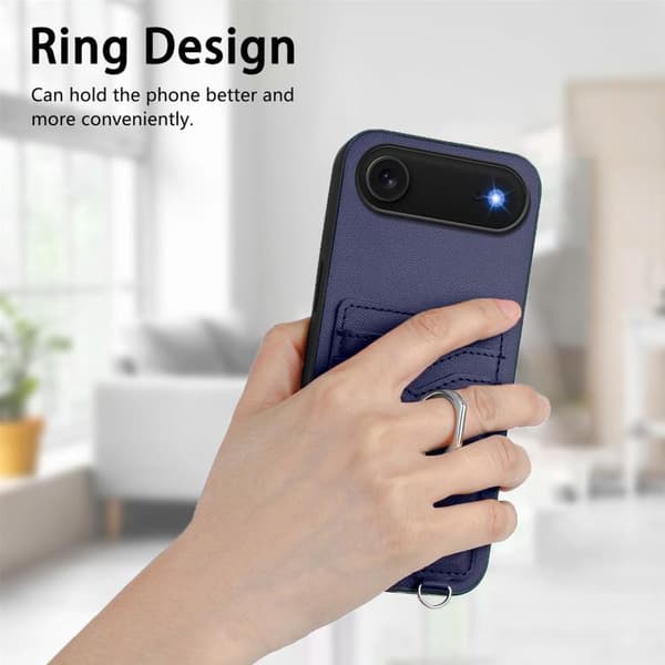 iPhone 17 Air Ring Card Holder Skal Blå