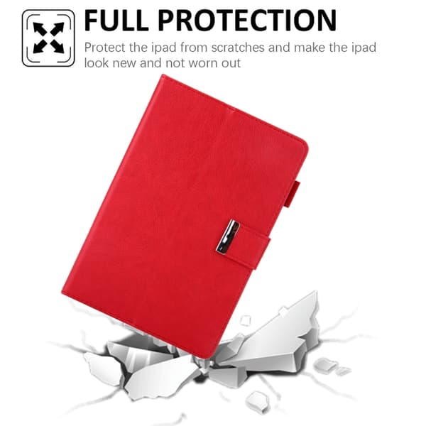 iPad mini 6 / mini 2024 Fodral i Smart Läder med Deformationshållare för Tablet Röd