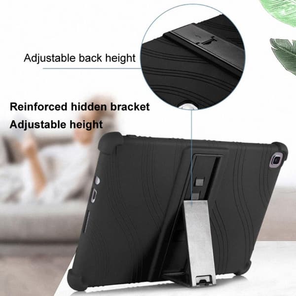 Samsung Galaxy Tab A9+ / A11+ Skyddande silikonfodral med hållare Blå
