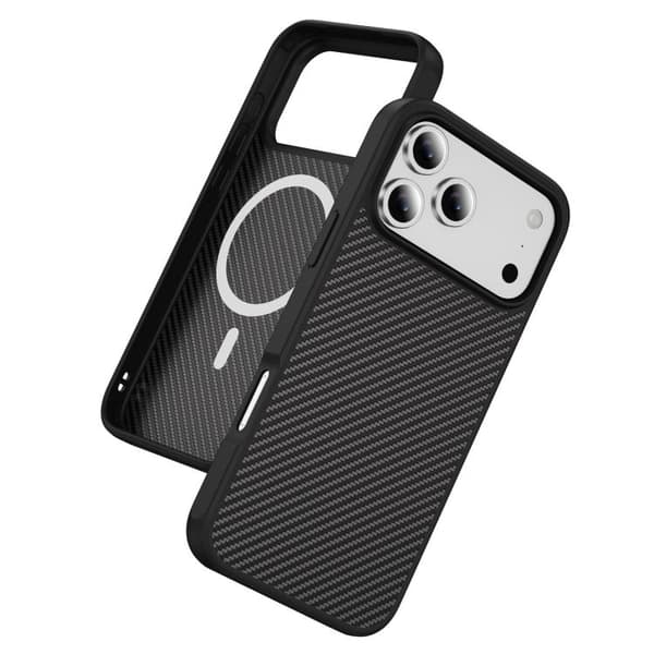 iPhone 18 Pro Max / iPhone 17 Pro Max Skal med Kolfiberstruktur och MagSafe Svart