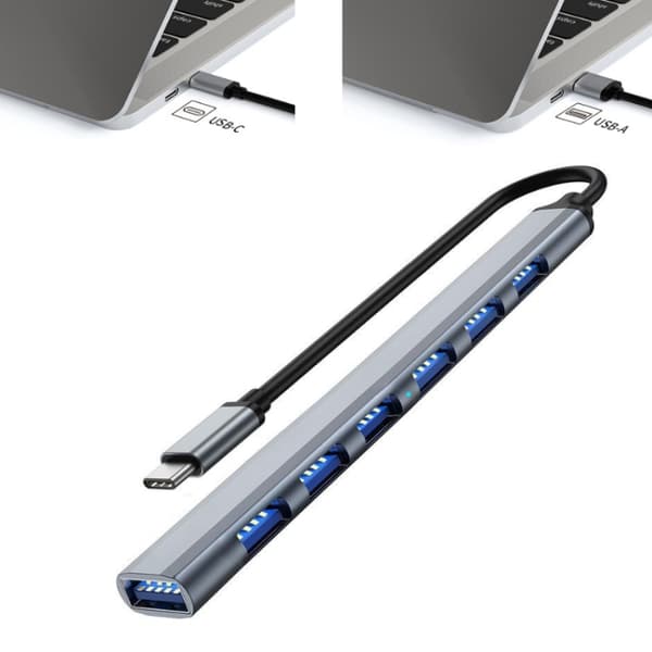 7-i-1 USB 3.0 Dockningsstation - Multifunktionell Hub med Typ-C Gränssnitt