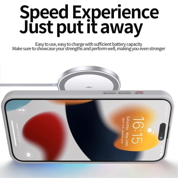 iPhone 16 Pro Max Skal Kolfiber med MagSafe Fällbar Hållare Svart