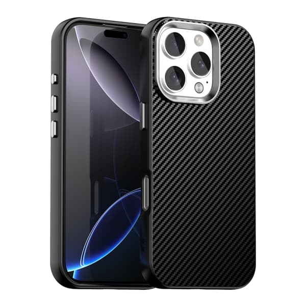 iPhone 16 Pro Max Kolfiber Series IMD Skal Svart