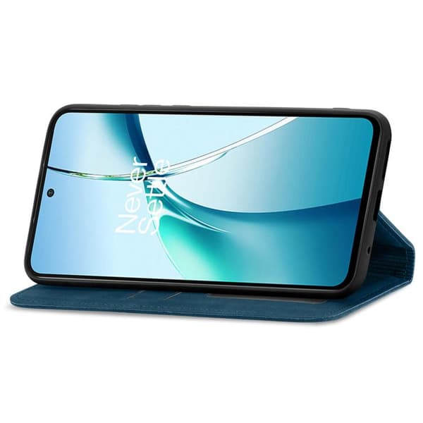 Redmi Note 14 4G - Retro Skinnkänsla Magnetisk Flip Läderfodral Blå