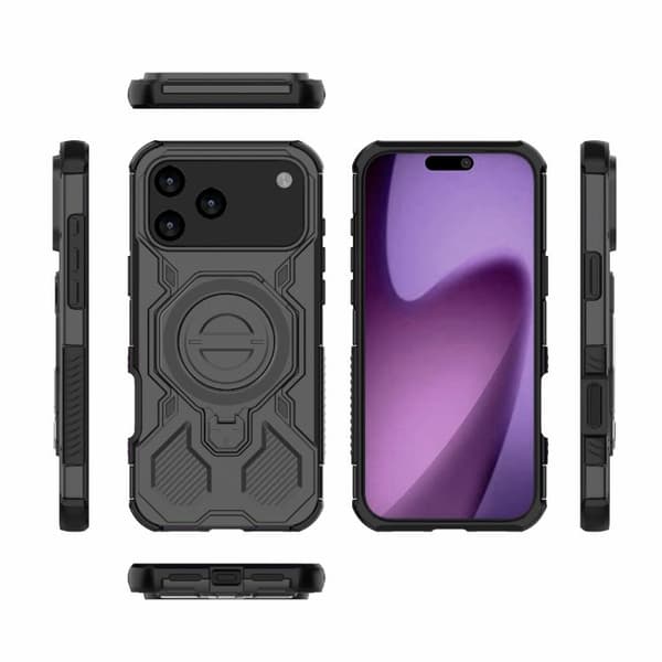iPhone 18 Pro / iPhone 17 Pro Skal - Solid Färg med MagSafe Magnetisk TPU+PC Svart