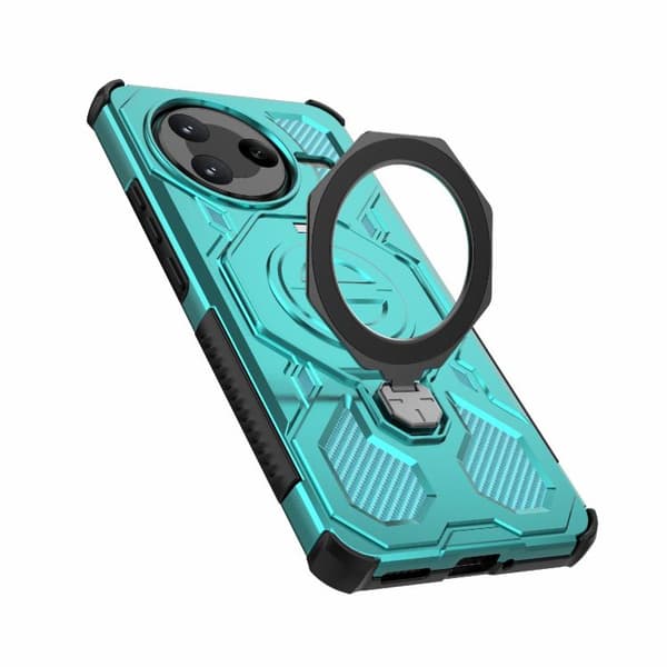 Redmi K80 J-20 - Solid Färgad MagSafe Magnetisk TPU+PC Mobilskal Blå