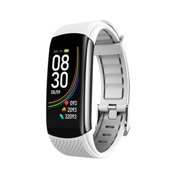 C6T 0,96 tums färgskärm Smart Watch IP67 Vattentät Vit