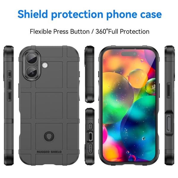 iPhone 17 Skal med Full Coverage och Stötskydd - TPU Svart