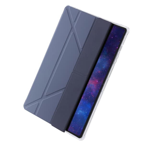 Samsung Galaxy Tab S9 FE Klar Akryl & Läderfodral Lavendel