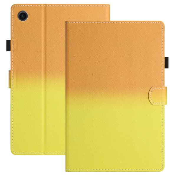 Samsung Galaxy Tab A9+ / A11+ Smart Läderfodral med Gradient Design Orange Gul