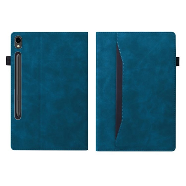 Samsung Galaxy Tab S10 FE+ Stötsäker Läderfodral Blå