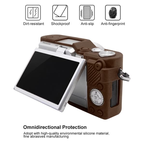 Mjukt silikonfodral för Panasonic Lumix GF10 Kaffe