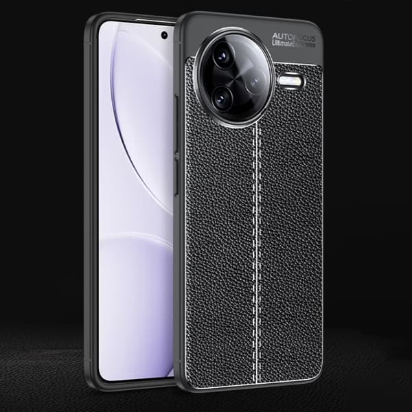 Redmi K80 Pro - Litchi Textur, Stötsäker TPU Mobilskal