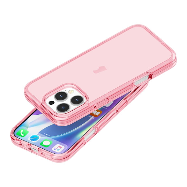 iPhone 16 Pro Shockproof Terminator Transparent Skal Rosa