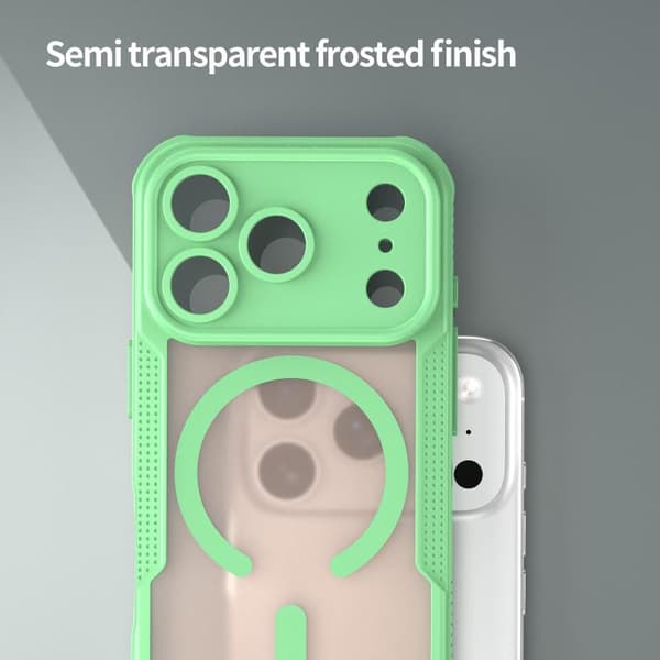 iPhone 18 Pro Max / iPhone 17 Pro Max Skal med Armor Glaze MagSafe Magnetisk Design Grön