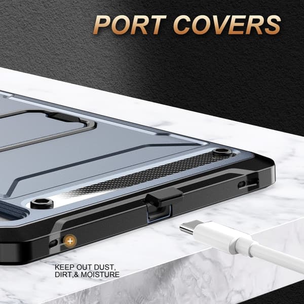 Samsung Galaxy Tab S7/S8 Explorer PC + TPU Skyddsfodral med Penna Blå