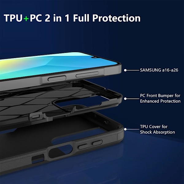 Samsung Galaxy A16 5G / A26 5G Skal i Magnetisk PC Hybrid TPU Svart
