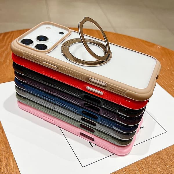 iPhone 17 Pro Skal med Solid Färg, Transparent Kantsnurr och MagSafe Kunglig blå