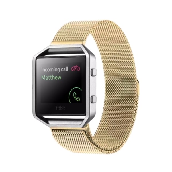 För Fitbit Blaze Watch Loop Magnetisk stängning Spänne i rostfritt stål klockband Gold