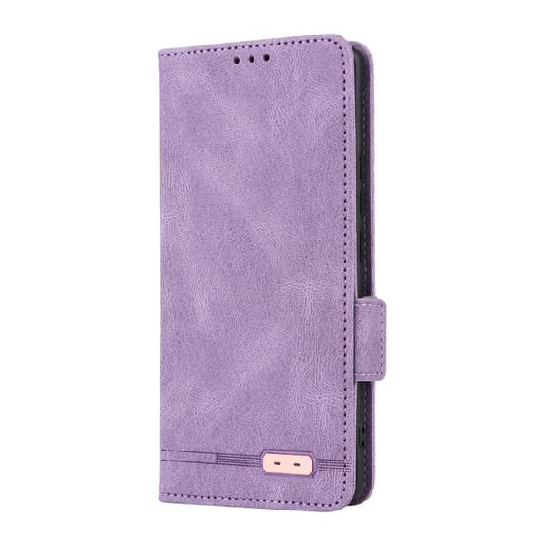 Redmi Note 14 Pro 4G - Magnetisk Låsfunktion Läderfodral Purpur