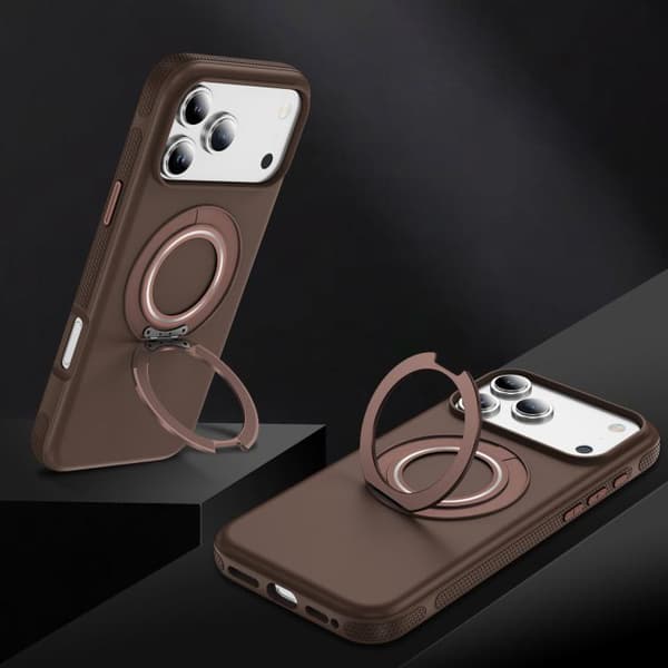 iPhone 18 Pro Max / iPhone 17 Pro Max Skal med C MagSafe Gear Holder Kaffe