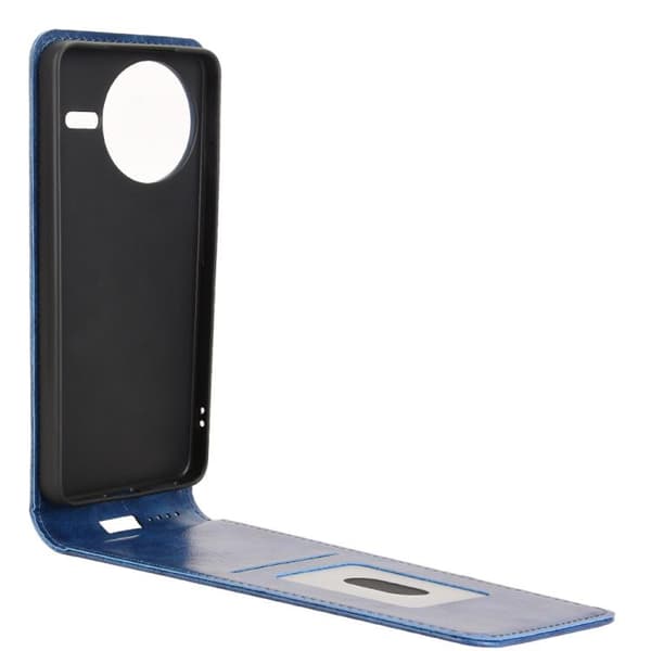 Redmi K80 5G / K80 Pro Magnetisk Vertikal Flip Läderfodral Blå