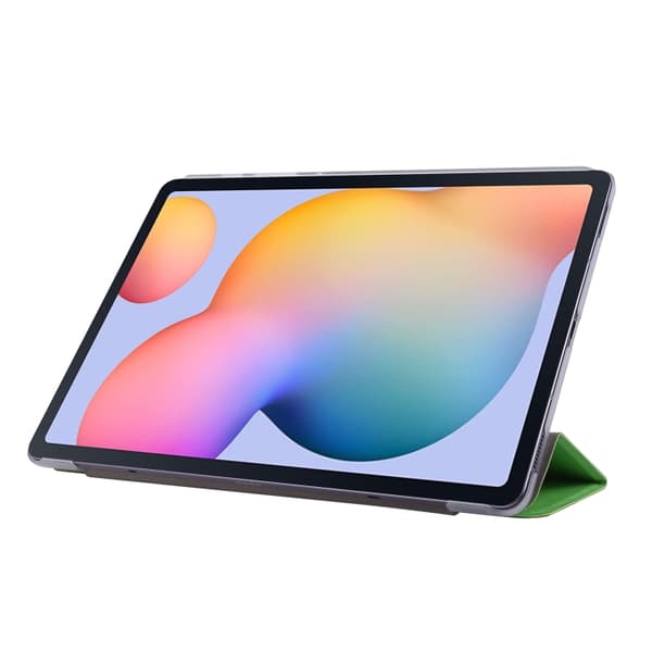 Samsung Galaxy Tab S8+/S7+ Silk Textur Flip Läderfodral Grön