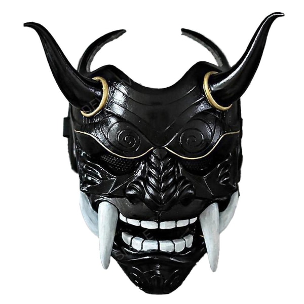 Samurai Oni Latex Mask Huvudbonader Halloween Masquerade Cosplay Fancy Dress Party Kostym Prop