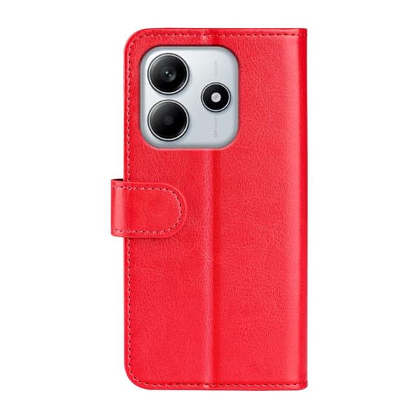 Redmi Note 14 4G - R64 Textur Horisontell Flip Läderfodral Röd