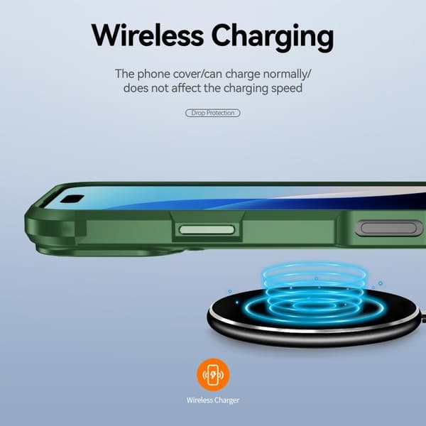 iPhone 18 Pro Max / iPhone 17 Pro Max Skal med TPU + PC Linsskydd Grön