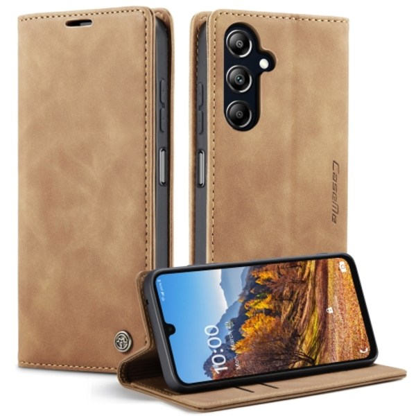 Samsung Galaxy A16 5G Skal CaseMe 013 Multifunktionell Horisontell Flip Läder Brun