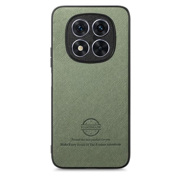 Redmi Note 14 Pro 5G - Twill Tyg Läder Skal Grön