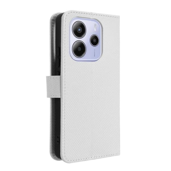 Redmi Note 14 4G - EU Version Diamanttextur Läderfodral Vit