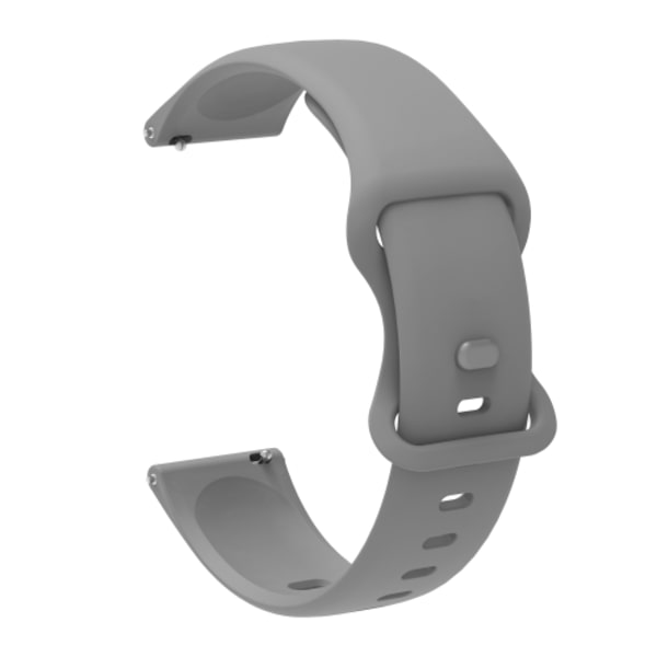 20 mm för Garmin Venu / Samsung Galaxy Watch Active 2 Universal Inner Back Spänne Perforering Silikon Watch Band Grey