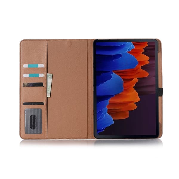 Samsung Galaxy Tab S9 FE Retro Läderfodral Mörkblå