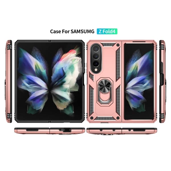 Samsung Galaxy Z Fold4 Skal, Stöttålig TPU + PC Roséguld