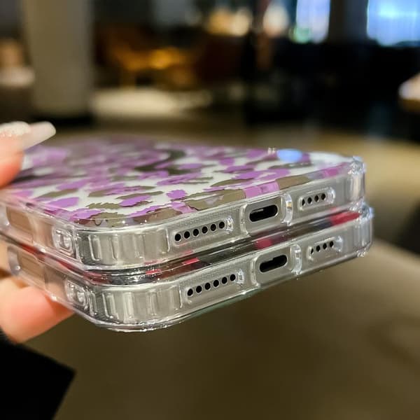 iPhone 17 Pro Max Skal med Leopard MagSafe och Dubbel-sidig Laminering IMD Gult kaffe