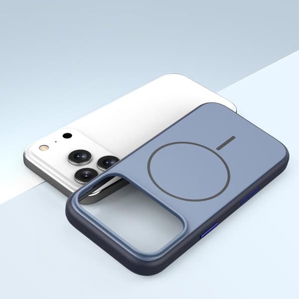iPhone 18 Pro Max / iPhone 17 Pro Max Skal - Solid Färg med Magnetisk MagSafe och Frostad Yta Svart
