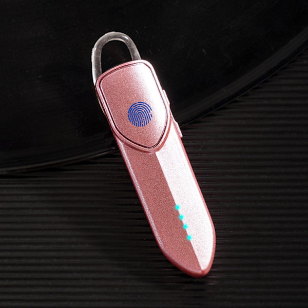 V19S Bluetooth 5.0 Business Style Fingeravtryck Touch Bluetooth Hörlurar Rosa