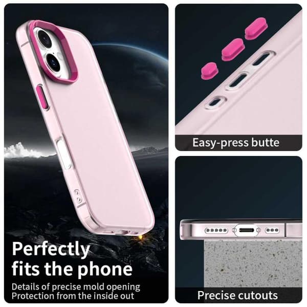 iPhone 17 Skal - Candy PC Hybrid TPU Stötsäker Röd
