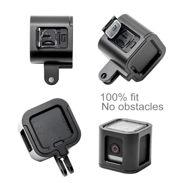 Skyddande hölje i CNC-aluminiumlegering med försäkringsram för GoPro HERO5 Session /HERO4 Session /HERO Session Röd