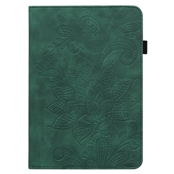 Samsung Galaxy Tab A8 10.5 (2021) Läderfodral med Blommönster Grön