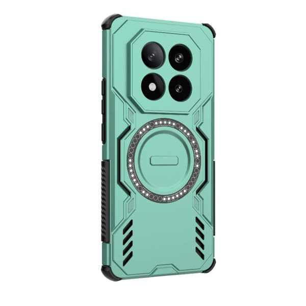 Redmi Note 14 Pro+ 5G - Butterfly Armor MagSafe Magnetisk Ring Stötsäker Mobilskal Ljusgrön