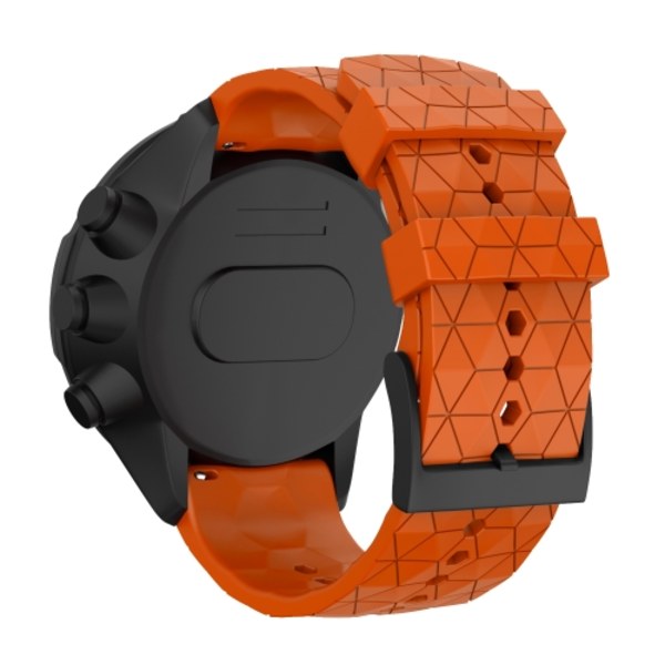 För Suunto Spartan Sport & Suunto 9/9 Baro / D5 Universal Football Texture Silicone Watch Band Orange