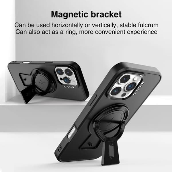 iPhone 16 Pro Max Y-formad MagSafe Robust Stötsäker Skal Djup lila