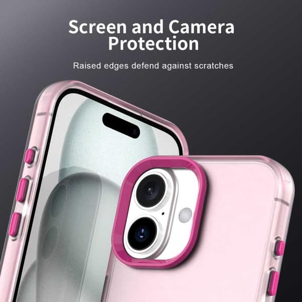 iPhone 17 Skal - Candy PC Hybrid TPU Stötsäker Röd