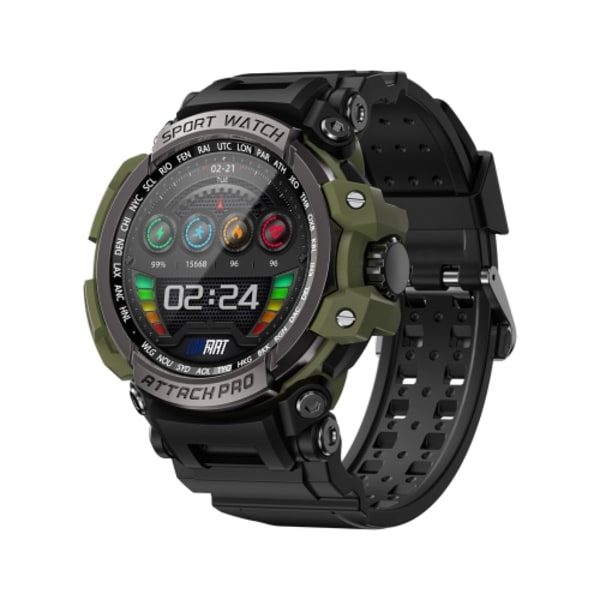 LOKMAT ATTACK 2 Pro 1,39 tum BT5.1 Smart Sport Watch Svart Grön